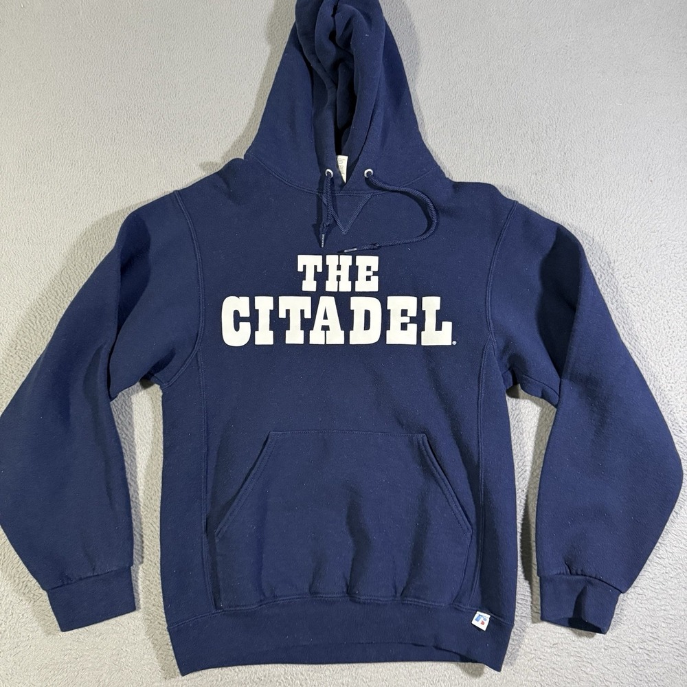 Vintage The Citadel Bulldogs Hoodie Jacket Adult‎ Small Blue Military Football